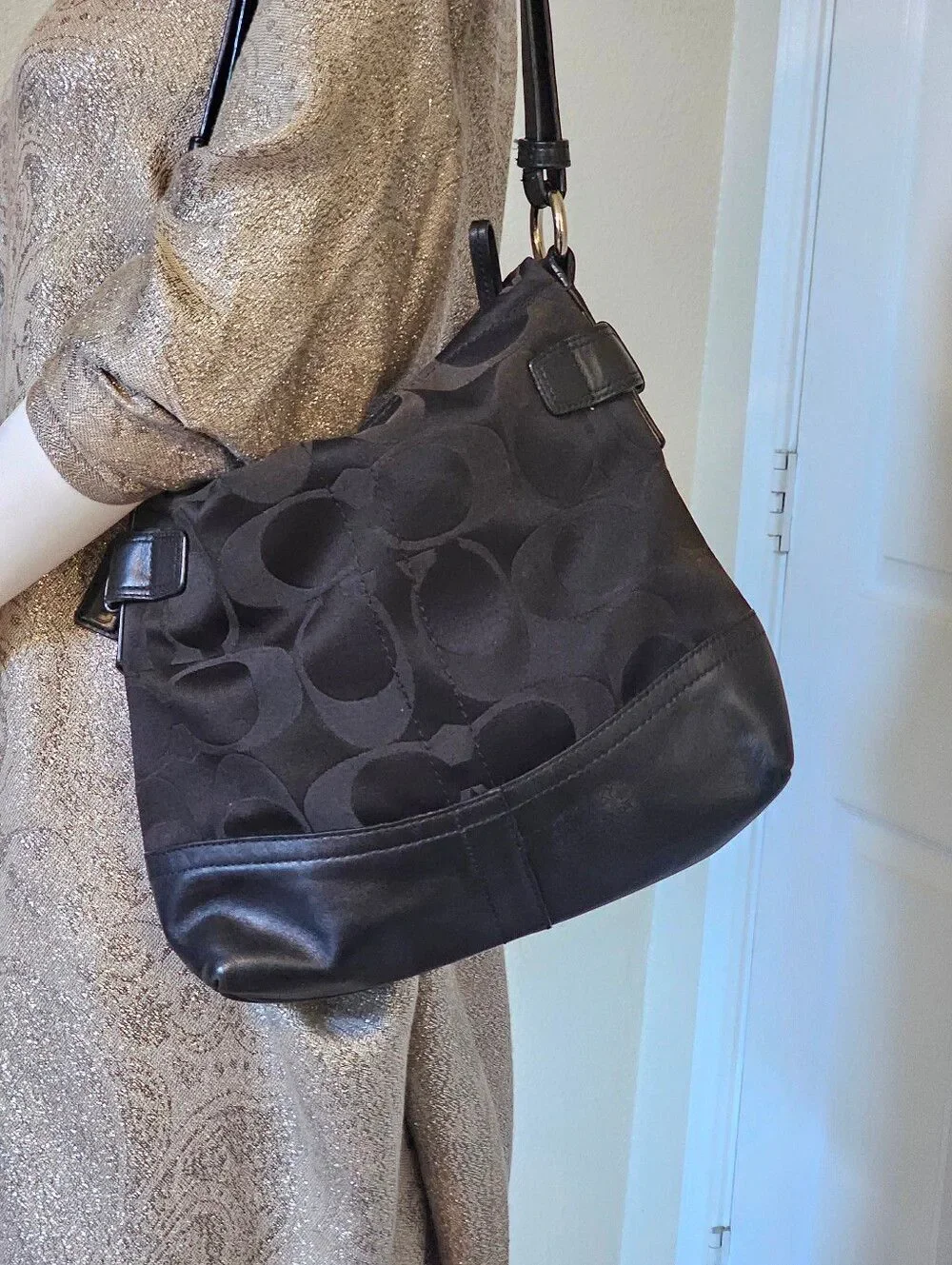 Coach Signature Optic Chain Duffle Style Bag